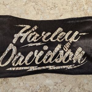 Harley Davidson Ladies Silver Studded Bling Head Band Wrap